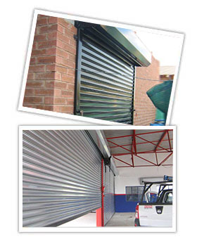 2 roller shutter doors in a residential home